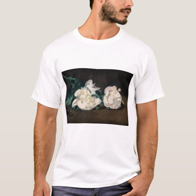 T-shirt Edouard Manet - Branche des pivoines blanches, sec (Devant)