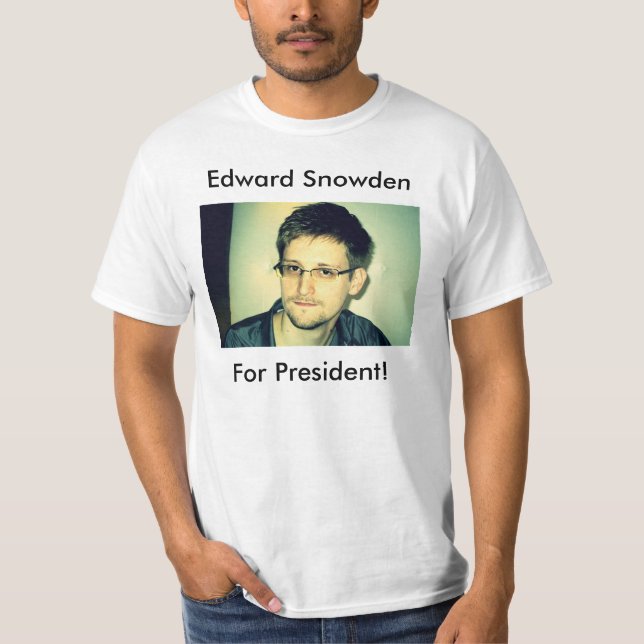 T-shirt Edouard Snowden pour le président ! (Devant)
