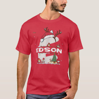 T-shirt Edson Christmas Shirt w Edson Nom pour les Noël dr