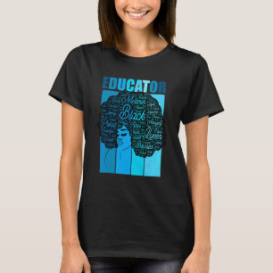 T-shirt Éducateur afro-américain  Mots de professeur en af