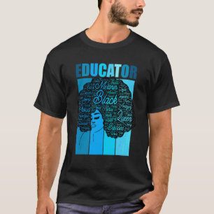 T-shirt Éducateur afro-américain  Mots d'enseignant en afr