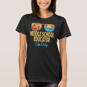 T-shirt Éducateur du collège hors service Joyeux Dernier j