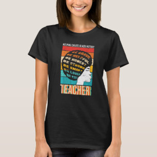 T-shirt Éducateur enseignant noir Afro-Américain Histoire 