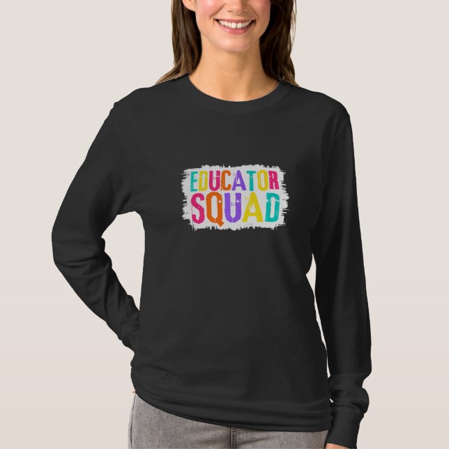 T-shirt Éducateur Squad pinceau coloré (Devant)