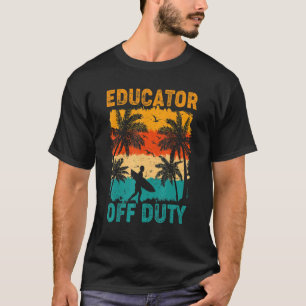 T-shirt Éducateur vintage hors service Sumer Vacation Beac