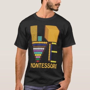 T-shirt Éducation d'enseignant Montessori Amour Retour à l