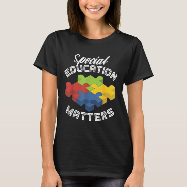 T-shirt Éducation Spéciale S Sensibilisation sur l'autisme (Devant)