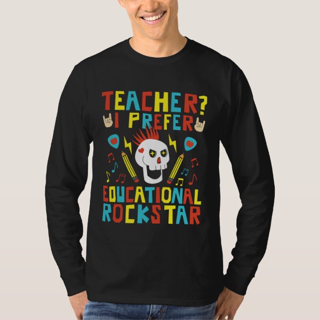 T-shirt Educational Rockstar Music Teacher First Day of Sc (Devant)