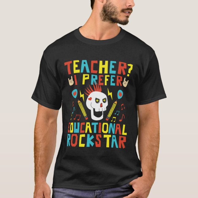 T-shirt Educational Rockstar Music Teacher First Day of Sc (Devant)