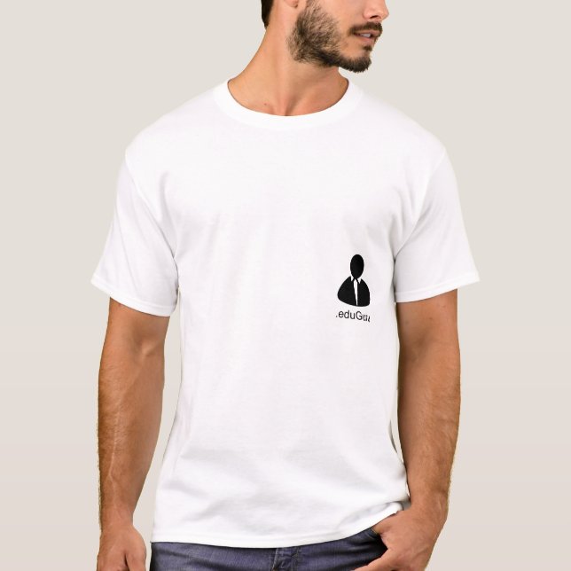T-shirt .eduGuru - je chemise marquée (blanc) (Devant)