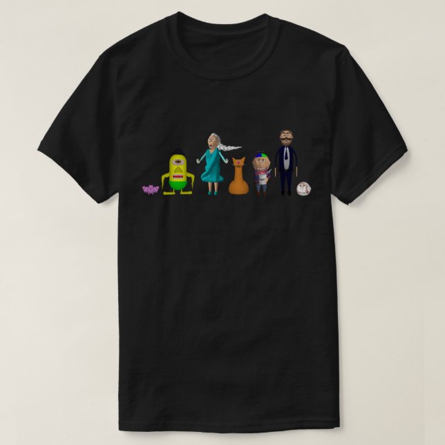 T-shirt EdukayFUN (avec Johnny, Papa, Ulsa et plus (Design devant)