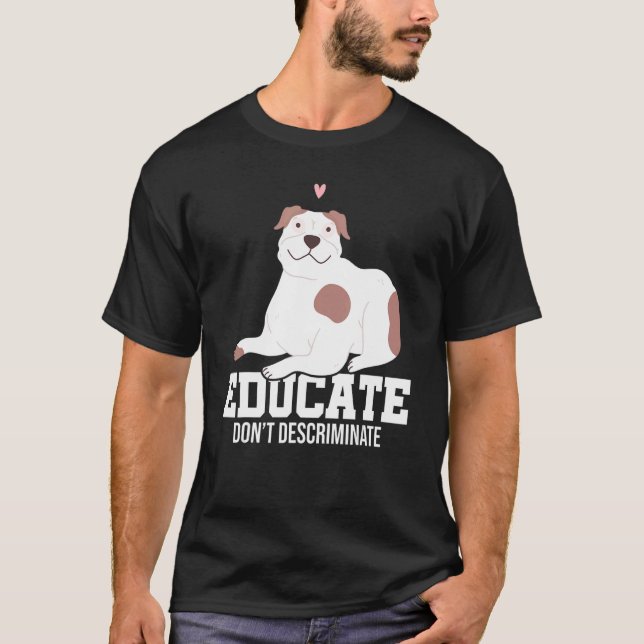 T-shirt Éduquer Ne pas diffamer Chien Propriétaire Chien C (Devant)