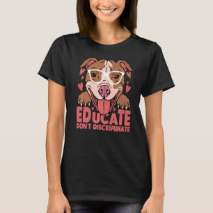 T-shirt Éduquer ne pas profaner le pitbull mignon avec du 
