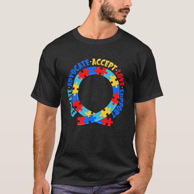 T-shirt Éduquer Plaidoyer Sensibilisation à l'autisme pour (Devant)