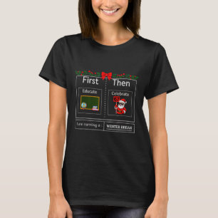 T-shirt Éduquez d'abord puis célébrez Santa 67 Mème Hiver