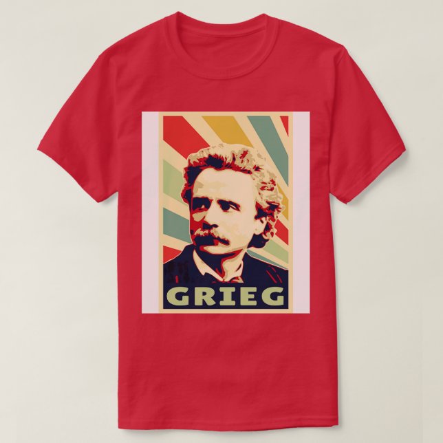 T-shirt Edvard Grieg couleurs Vintages (Design devant)