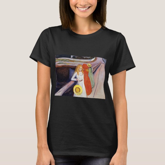 T-shirt Edvard Munch - Les filles sur le pont 1901 (Devant)
