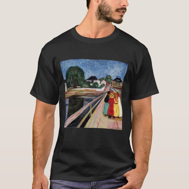 T-shirt Edvard Munch - Les filles sur le pont 1902 (Devant)