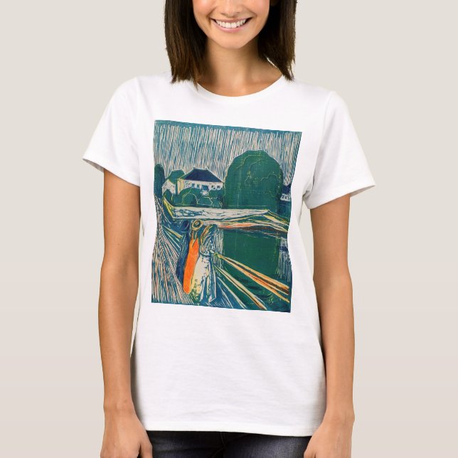 T-shirt Edvard Munch - Les filles sur le pont, Lithographe (Devant)