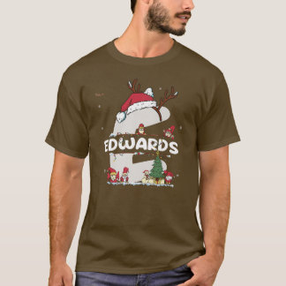 T-shirt Edwards Christmas w Edwards Nom pour les Noël drôl