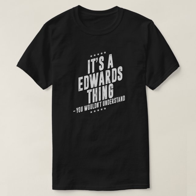 T-shirt Edwards drôle nom de famille drôle (Design devant)