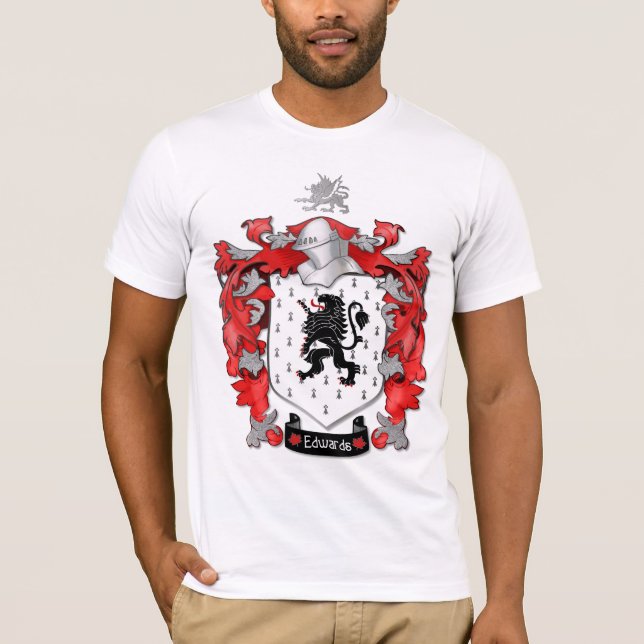 T-shirt Edwards Family Crest - Pays de Galles-Canada (Devant)