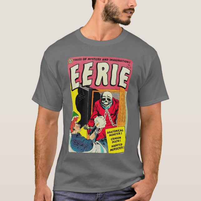T-shirt Eeerie Classic Monster Poster Horror Comic Book gi (Devant)