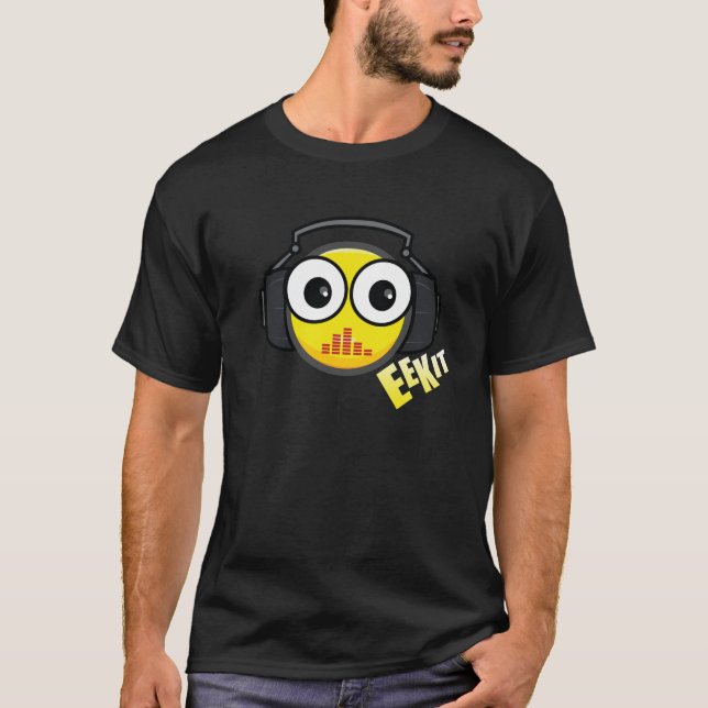 T-shirt EEK DJ (noir de base) (Devant)