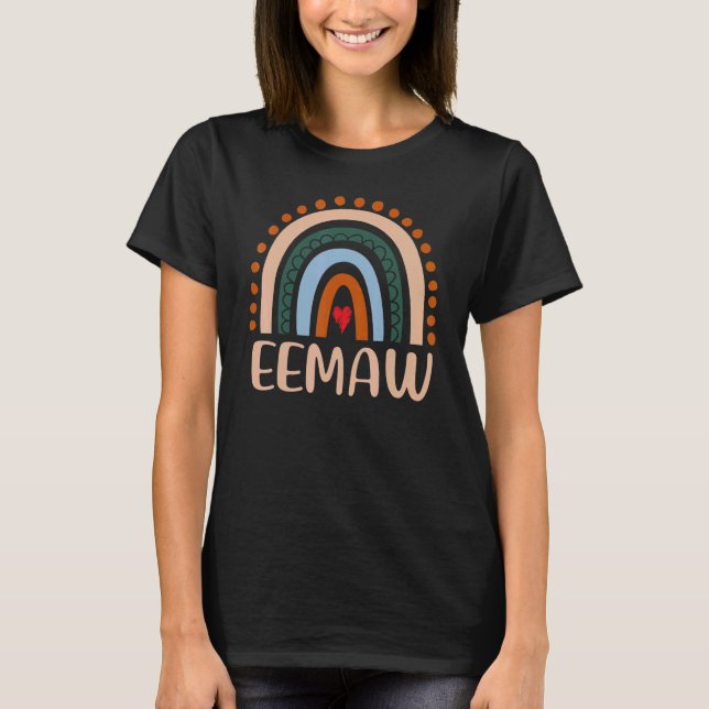 T-shirt Eemaw Arc-en-ciel Grand-mère mignonne Fête des mèr (Devant)