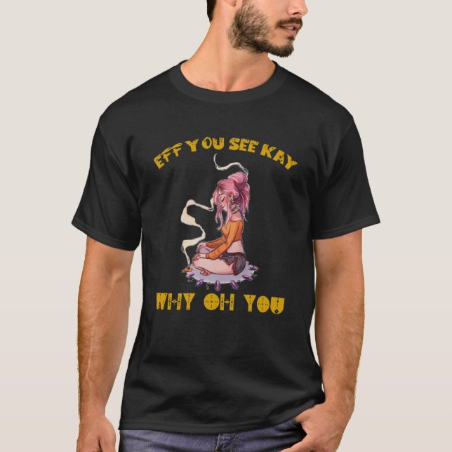 T-shirt EFF Vous Voyez Kay Why Oh You Tattoooed Girl Yoga  (Devant)
