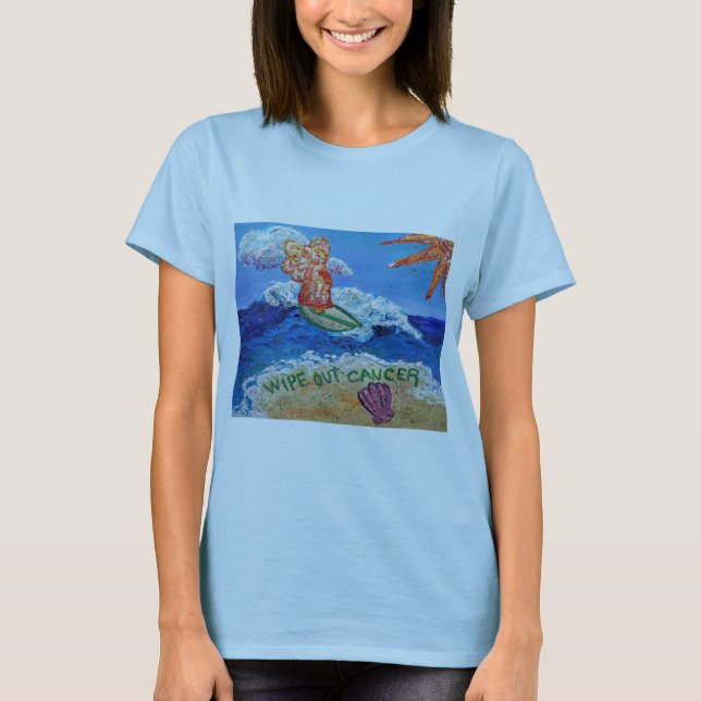 T-shirt Effacer l'angle cancéreux (Devant)