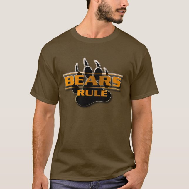 T-shirt Effet 3D moderne Design Bears Règle Bear Paw (Devant)