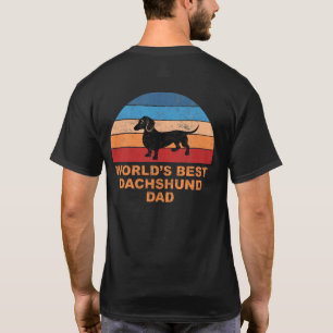 T-shirt Effet affligé du meilleur papa du teckel du monde