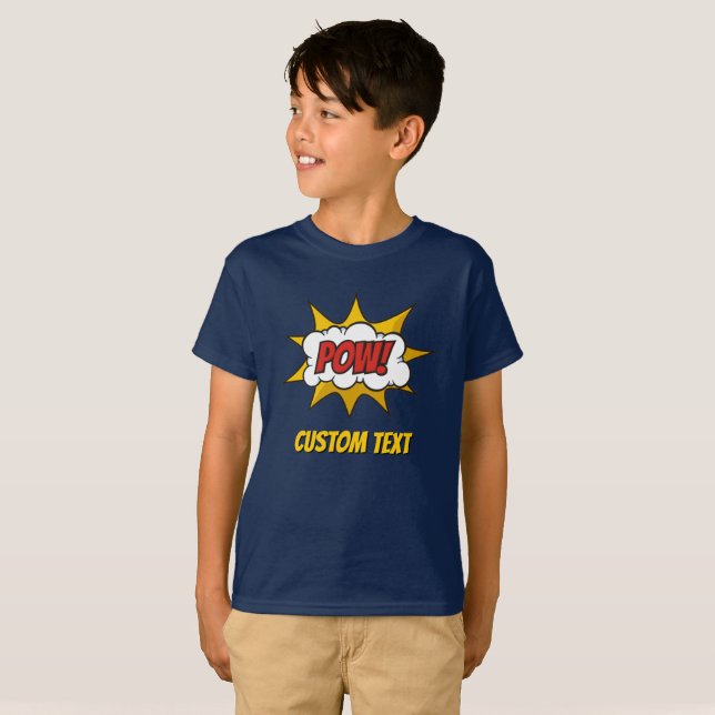 T-shirt Effet audio comique Pow (Devant entier)
