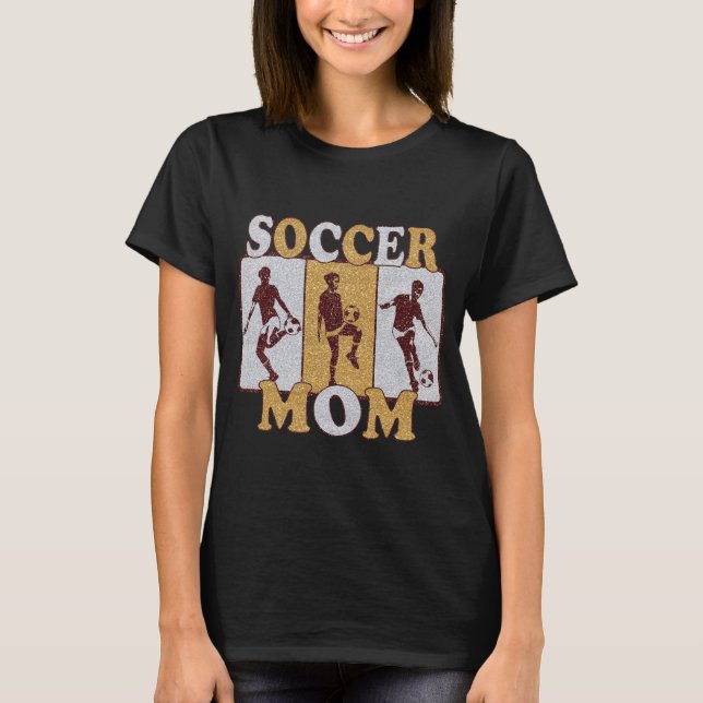 T-shirt Effet de la Parties scintillant Soccer Mom (Devant)