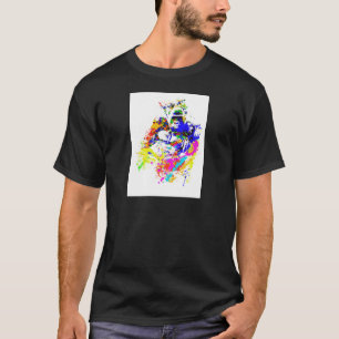 T-shirt Effet de peinture d'éclaboussure de gorille de