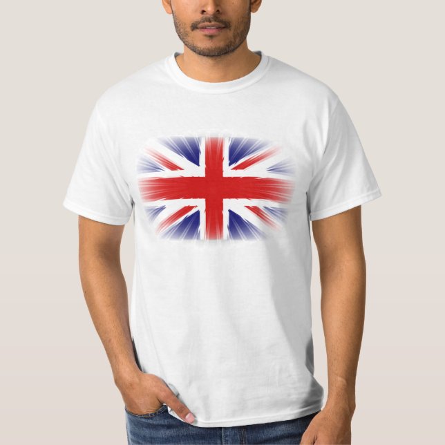 T-shirt Effet de soleil très cool drapeau R.-U. (Devant)