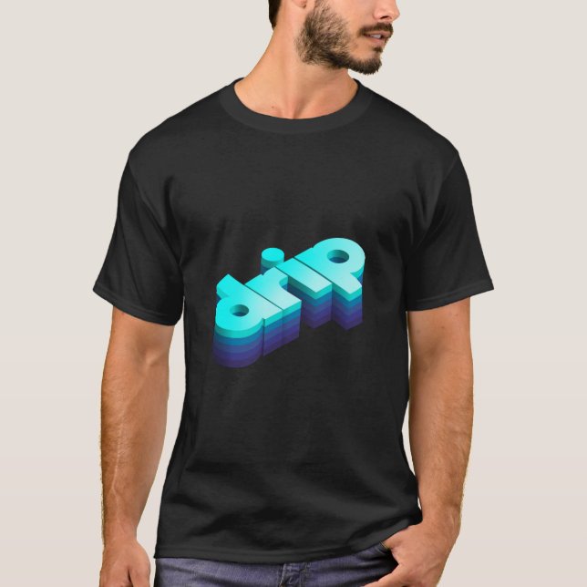 T-shirt Effet de texte 3D Drip (Devant)