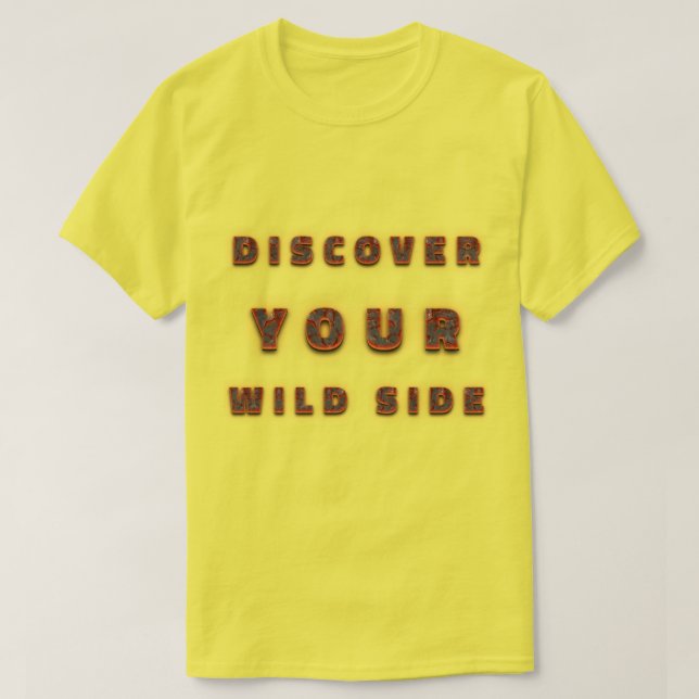 T-shirt Effet de texte abstrait représentant le côté sauva (Design devant)