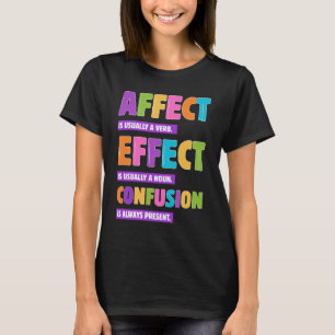 T-shirt Effet vs Effet Grammar - Drôle cadeau Nerd Word