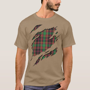 T-shirt Effets de plaid de tartan de chasse de Cumming de