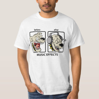 T-shirt Effets drôles de musique de chien
