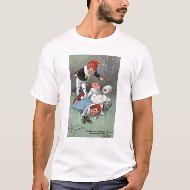 T-shirt Effondrement de patinage d'enfants de GladnessIce (Devant)