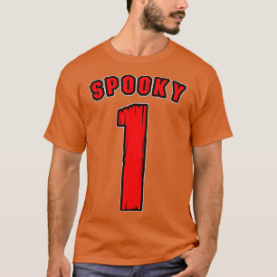 T-shirt Éffrayant 1 Joueur d'une équipe détendu Varsity Ha