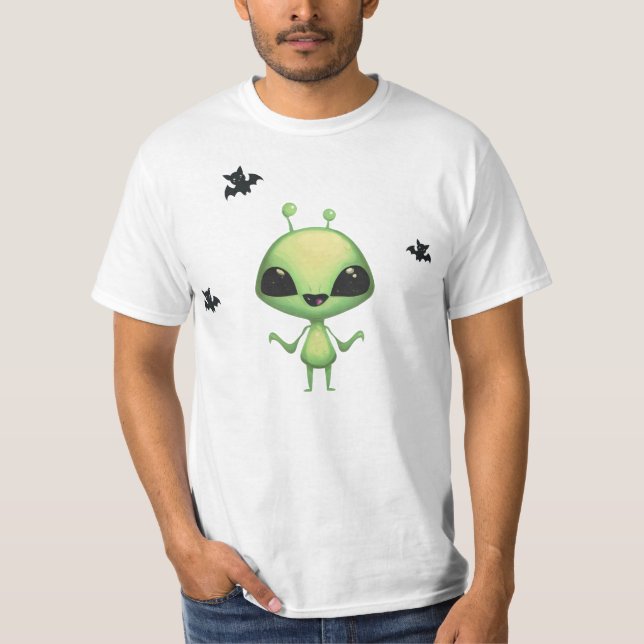 T-shirt éffrayant Alien Halloween (Devant)
