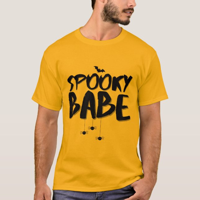 T-shirt Éffrayant Babe Vibes Drôle Design Halloween Automn (Devant)