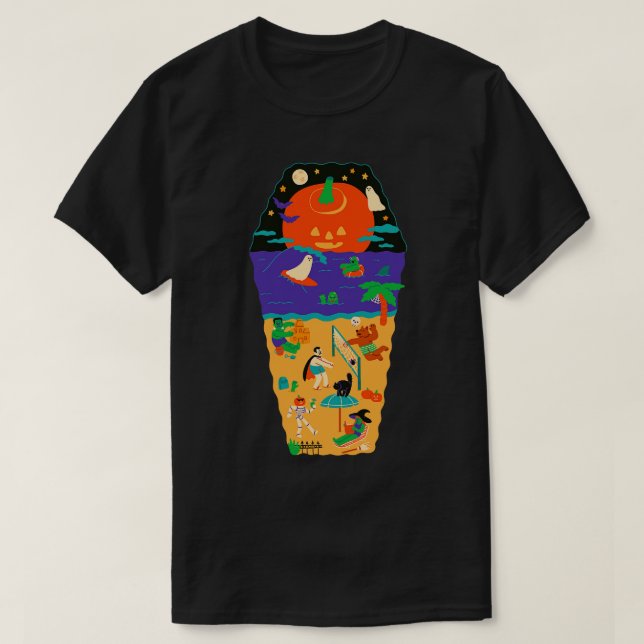 T-shirt Éffrayant Beach Party (Design devant)
