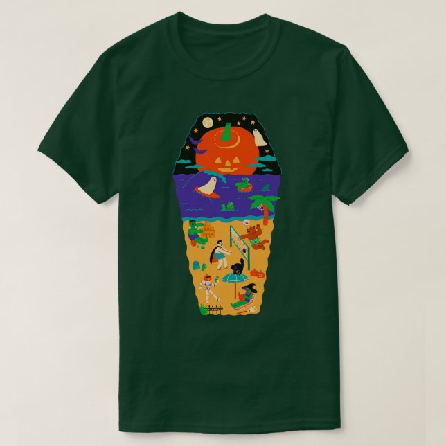 T-shirt Éffrayant Beach Party (Design devant)