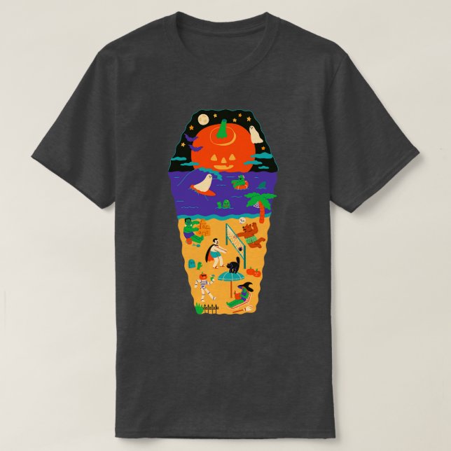 T-shirt Éffrayant Beach Party (Design devant)