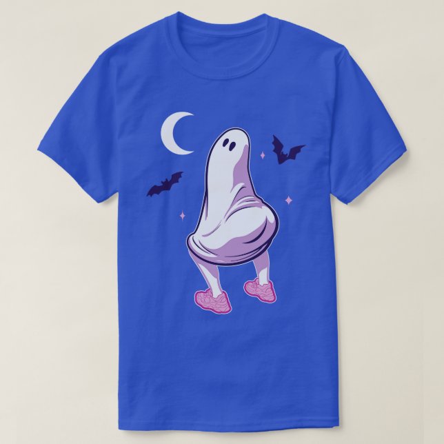 T-shirt Éffrayant Booty Twerking Halloween Bedsheet Ghost (Design devant)